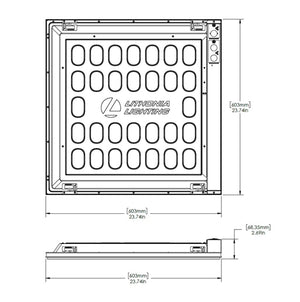 Lithonia SPX 2X2 3400LM 90CRI 30K BFR 3DCB MIN10 ZT MVOLT MW 2'x2' LED Troffer, 3400 Lumens, 90 CRI, 3000K, Bezel Frame, 3D Center Basket, Dims to 10%, Generic 0-10V Dimming, 120-277V, Matte White
