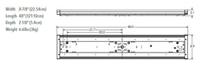 Lithonia TRUM 48 ALO6 CMP 8SWW2 ZT MVOLT 4' LED Wrap, Medium Body, Curved Microprismatic Diffuser, Selectable 4000/5000/6000 Lumens, 120-277V, Selectable CCT 3000/4000/5000K, 0-10V