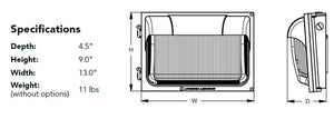 Lithonia TWX2 LED P2 50K MVOLT DDBTXD Outdoor LED Wallpack 4400 lumens 5000K, in Dark Bronze