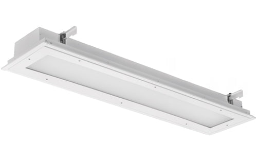Lithonia VRTL F L48 5000LM ICW AP250FL 277 EZ1 30K 80CRI E10WLCP MSE6NWL WH 1' Wide LED Recessed Troffer, Flange Trim, 48" Length, 5000 Lumens, Insert CRS , Acrylic Frosted Lens, 277V, eldo 0-10V Dim, 3000K, 80 CRI, 10W Battery Pack, On/Off Motion Sensor