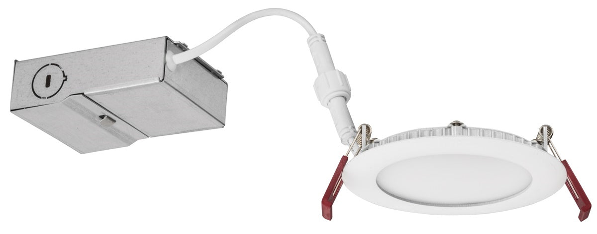 Lithonia WF4 LED 40K MVOLT MW M6 4" Wafer-Thin Housing-Free LED Downlight, Baffle Trim, 4000K, 120-277V, Matte White