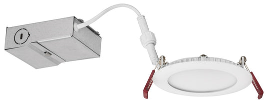Lithonia WF4 LED 40K MVOLT MW M6 4" Wafer-Thin Housing-Free LED Downlight, Baffle Trim, 4000K, 120-277V, Matte White