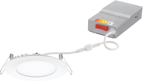 Lithonia WF4 DREG SM ALO19 SWW5 90CRI MW 4" Deep Regressed Wafer LED Downlight, Smooth Trim, 700/1000/1100 Lumens, Switchable 2700K-5000K, 90 CRI, Matte White
