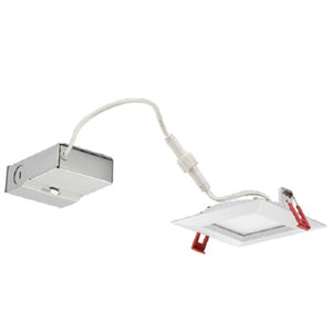 Lithonia WF4 SQ S LED 30K MB M6 620 Lumens 4 inch LED Slim Recessed Downlight, Canless, 10 Watts, 3000K, Matte Black, 65 Watt Equal