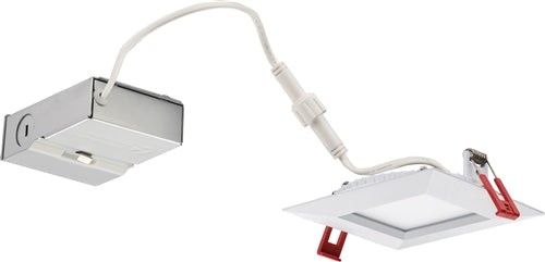 Lithonia WF4 SQ S LED 27K30K35K 90CRI MB M6 4" Square Wafer-Thin Housing-Free LED Downlight, Smooth Trim, Switchable Color Temperature 2700K, 3000K, 3500K, 90 CRI, Matte Black