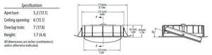 Lithonia WF6 ADJ LED 27K30K35K 90CRI ORB M6 6" Gimbal Wafer-Thin Housing-Free LED Downlight, IC/ Non-IC, New Construction/ Remodel, Switchable Color Temperature, 2700K, 3000K, 3500K, 90 CRI, Oil-Rubbed Bronze
