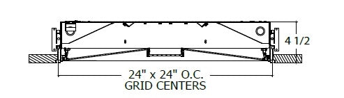 Mark Lighting WHSPR LCTR 2X2 80CRI 40K 2000LM MIN10 MVOLT SWC ZT 2'x2' Whisper LED Troffer with Luminous Center, 80 CRI, 4000K, 2000 Lumens, Constant Dim to 10%, 120-277V, Soft White Acrylic Center Shielding, 0-10V