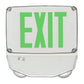 Lithonia WLTC 1 G SD TPS M4 Wet Location LED Green Exit Sign Combo with Battery Backup, White Single Face, Green Letter