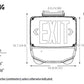 Lithonia WLTC B 1 G SD TPS M4 Wet Location LED Green Exit Sign Combo with Battery Backup, Black Single Face, Green Letter