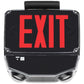 Lithonia WLTC B 1 R SD TPS M4 Wet Location LED Green Exit Sign Combo with Battery Backup, Black Single Face, Red Letter