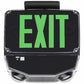 Lithonia WLTC B 2 G SD TPS M4 Wet Location LED Green Exit Sign Combo with Battery Backup, Black Double Face, Green Letter