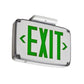 Lithonia WLTE GY 1 G Wet Location Exit Sign, Gray Housing, Single Face, Green Letter