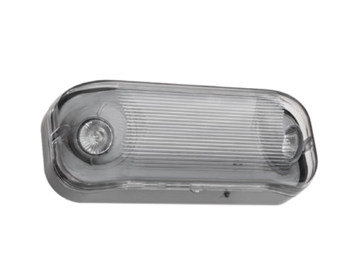 Lithonia WLTU GY MR Halogen Emergency Light Gray Thermoplastic 2 MR16 Adjustable Lamp Heads 6.2 Watts Battery Backup