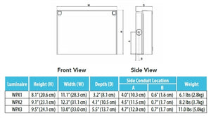 Lithonia WPX2 LED 50K MVOLT DDBXD 24W LED Wallpack, 2900 Lumens, 5000K Color Temperature, 120-277V, Dark Bronze