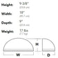 Lithonia WSQ LED P1 50K SR2 MVOLT DNAXD LED Architectural Wall Sconce, 5000K, Type II Distribution, 120-277V, Surface Mount, Natural Aluminum Finish