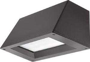 Lithonia WST LED P3 30K VW MVOLT DDBXD E20WH VG 50W LED Outdoor Decorative Trapezoid Architectural Sconce, 3000K, Visual Comfort Wide, 120-277V, Surface Mounting Bracket, 18W Emergency Battery Pack, Dark Bronze