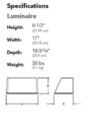 Lithonia WST LED P3 30K VF 277 PE E7WC DDBXD 50W LED Outdoor Decorative Trapezoid Architectural Sconce, 3000K, Visual Comfort Forward Throw Distribution, 120-277V, Photoelectric, 7W Emergency Battery Back up