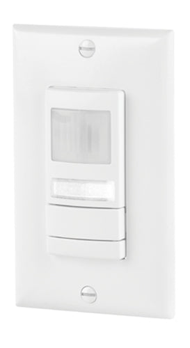 Lithonia WSX 2P NL WH Dual Relay Occupancy Sensor Wall Switch with Night Light, White