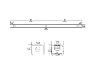 Lithonia ZL1N L48 3000LM FST MVOLT 40K 80CRI WH 3000 Lumens 4000K 4ft LED Strip Light Fixture Frosted Lens 25 Watts 1-Lamp T8 Equal 120-277V