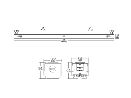 Lithonia ZL1N L48 7000LM FST MVOLT 35K 80CRI WH 7000 Lumens 3500K 4ft LED Strip Light Fixture Frosted Lens 52 Watts 3-Lamp T8 Equal 120-277V