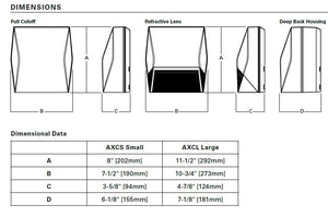 Lumark AXCS2A 21W Axcent LED Wall Light, Full Cutoff, 4000K, Carbon Bronze Finish
