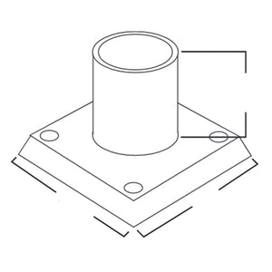 Lumark FA63 3" O.D. Surface Mount Bracket