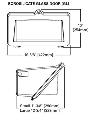 Lumark LDWP-GL-4B-ED-WPFL-PE 32W LED Wallpack, Borosilicate Glass Door, 4 Package, 0-10V Dimming Driver, Tamper-Resistant Wire Guard, Button Type Photocontrol