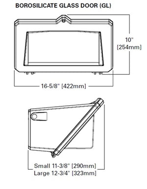 Lumark LDWP-GL-6B-ED 46W LED Wallpack, Solid State Light-Emitting Diodes, Borosilicate Glass Door, 6 Package, 5883 Lumens, 5000K, Electronic LED Dimming, 0-10V Driver
