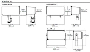 Lumark NFFLD-C40-S Night Falcon LED Floodlight, 120-277V, 16900 Lumens, Slipfitter Mount