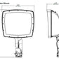 Lumark NHRS100US 80-290W Night Harrier Large LED Floodlight, Selectable CCT 3000K-4000K-5000K, 70 CRI, 120-277V, Slipfitter Mount