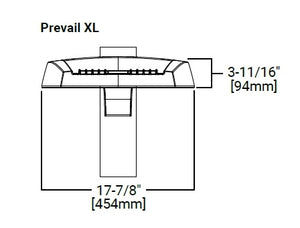 Lumark PRV-XL-PA3A-740-U-T4W-BK PRV-XL-PA3A-740-U-T4W-BK Prevail Discrete LED Area Light, 3 Panels, 72 LED Rectangle, 750mA, 70CRI, 4000K, 120-277V, Type IV Wide Distribution, Black