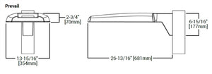 Lumark PRV-C15-730-D-UNV-T4-SA-BZ Prevail LED Area Light, 1 LED, 7100 Lumens, 0-10V Dimming, 120-277V, Type IV Distribution, QM Standard Versatile Arm Mounting, Bronze