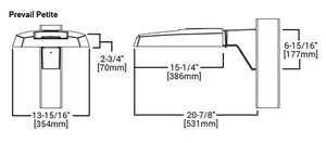 Lumark PRV-P-PA1C-740-U-T3-SA-BZ-HSS-SPB2 Prevail Petite LED Area Light, 1 Panel, 24 LED Rectangle, 950mA, 70 CRI, 4000K, 120-277V, Type III Distribution, Standard Versatile Amr, House Side Shield, Dimming Motion and Daylight Sensor, Bronze