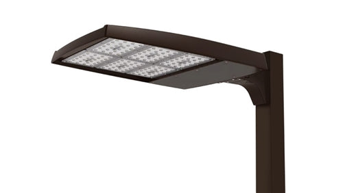 Lumark PRV-M-C275-8540-D-UNV-T4-SA-BZ-PR Prevail Maxx LED Area Light, 9 LEDs, 73000 Lumens, 0-10V Dimming, 85 CRI, 4000K, 12-277V, Type IV Distribution, QM Standard Versatile Arm Mount, NEMA 3-PIN Twistlock Photocontrol Receptacle, Bronze Finish