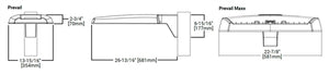 Lumark PRV-C15-740-D-UNV-T2-SA-BZ Prevail LED Area Light, 1 LED, 6900 Lumens, 70 CRI, 4000K, 0-10V Dimming, 120-277V, Type II Distribution, QM Standard Versatile Arm Mount, Bronze Finish
