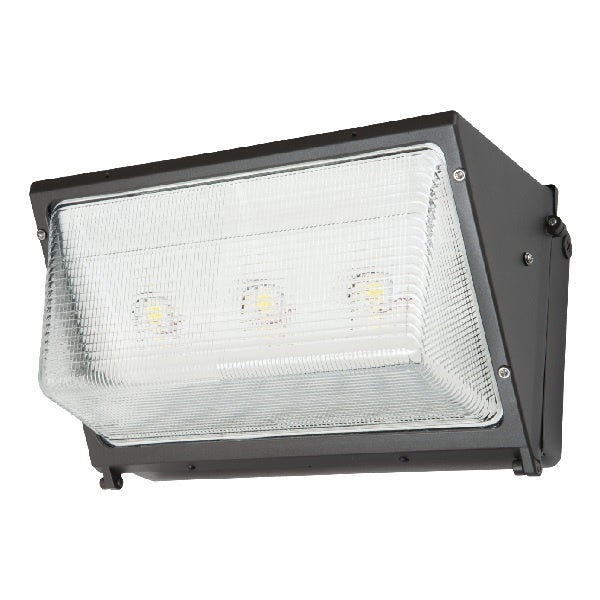 Lumark WPLLED-100-GL-UNV-PC 82W Glass LED Wallpack, 120-277V, 4000K, Button Photocell