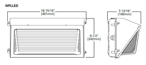 Lumark WPLLED15 50W Large Housing LED Wall Pack, 6,400 Lumens, 120-277V, 4000K Color Temperature