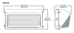 Lumark WPLLED15 50W Large Housing LED Wall Pack, 6,400 Lumens, 120-277V, 4000K Color Temperature