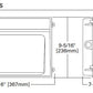 Lumark WPMLED-75-GL-UNV 76W Borosilicate Glass LED Wallpack, 120-277V, 70 CRI, 4000K