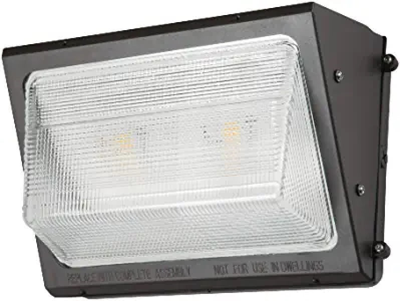 Lumark WPMLED-75-GL-UNV-7050 76W Borosilicate Glass LED Wallpack, 120-277V, 70 CRI, 5000K