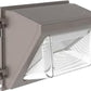 Lumark WPSLED15S 30-60W Small LED Wall Pack, 4300-8100 Lumens, Selectable CCT 3000/3500/4000/5000/6500K, 80 CRI, 120-347V, 50/60Hz, Selectable Dusk-to-Dawn via Button-Type Photocontrol