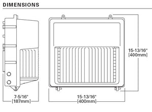 Lumark WPSQLED-75-UNV-PC 75W LED Wallpack, 120-277V, 70 CRI, 5000K, 