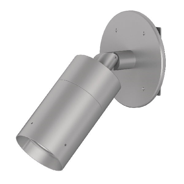 Lumiere 1003-A1-RCS-FL-LED2790-F-CS-L1-UNV-WRR 10W Lanterra 1003 Accent and Flood LED, 1 Head, Flush Lens Hood, 2700K, 90 CRI, Flood Optic, City Silver Finish, 120-277V, Round Wall Remote Driver Housing