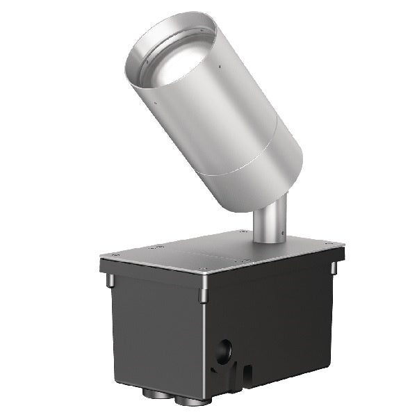Lumiere 1003-A2-RCS-RW-LED2790-F-BK-L1-UNV-MB 10W Lanterra 1003 Accent and Flood LED, 2 Heads, Outdoor, Standard-Recessed Lens Hood, 2700K Color Temperature, Flood Optic, Black Finish, 120-277V, Ground Mount
