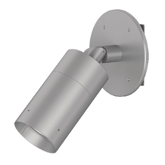 Lumiere 1003-A2-RCS-FL-LED3090-F-CS-L1-UNV-RSM 10W Lanterra 1003 Accent and Flood LED, 2 Heads, Flush Lens Hood, 3000K Color Temperature, Flood Optic, City Silver Finish, 120-277V, Round Surface Mount