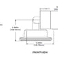 Lumiere 1004-A1-RCS-RI-LED2790-F-BK-L1-UNV-RSM 10W Lanterra Accent and Flood LED, 1 Head, Indoor, Recessed Lens Hood, 2700K Color Temperature, 90 CRI, Flood Optic, Black Finish, 120-277V, Round Surface Mount Direct to Junction Box