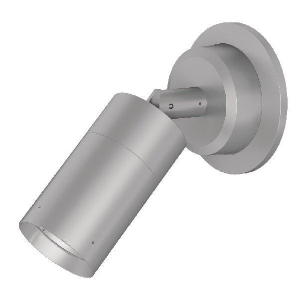Lumiere 1004-A1-RCS-RI-LED3090-F-CS-L1-UNV-RSM 10W Lanterra Accent and Flood LED, 1 Head, Indoor, Recessed Lens Hood, 3000K Color Temperature, 90 CRI, Flood Optic, City Silver Finish, 120-277V, Round Surface Mount Direct to Junction Box