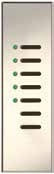 Lutron AR-M16-DN-BN-E HomeWorks QS Wired Architrave Replacement Faceplate, Door Narrow, 7-Button, Architectural Metal Finish (Faceplate Only), in Bright Nickel