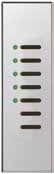 Lutron AR-M16-DN-CLA-E HomeWorks QS Wired Architrave Replacement Faceplate, Door Narrow, 7-Button, Architectural Metal Finish (Faceplate Only), in Clear Anodized Aluminum