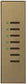 Lutron AR-M16-DN-QB-E HomeWorks QS Wired Architrave Replacement Faceplate, Door Narrow, 7-Button, Architectural Metal Finish (Faceplate Only), in Antique Brass